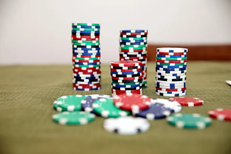 casino chip stack neat