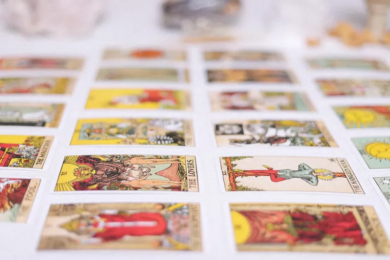 vintage tarot cards spread
