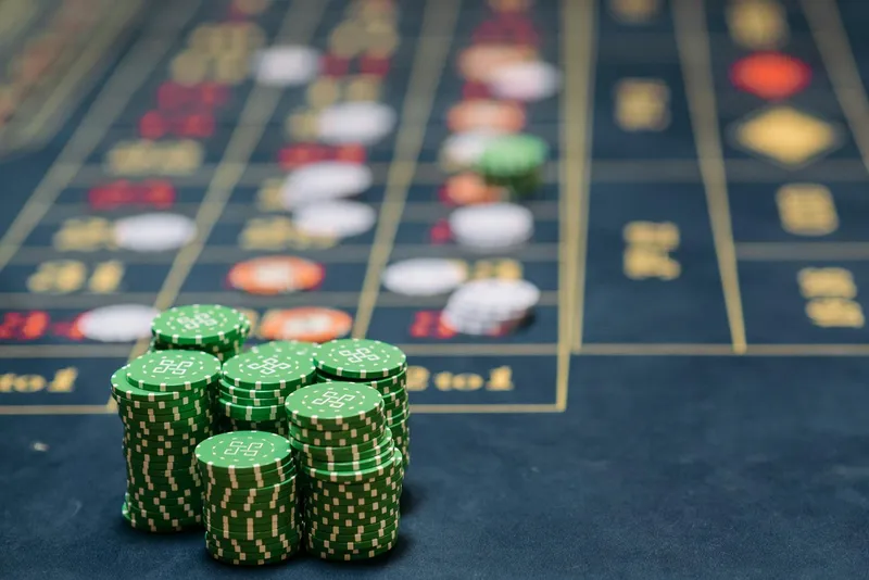casino dealer chip stack pile