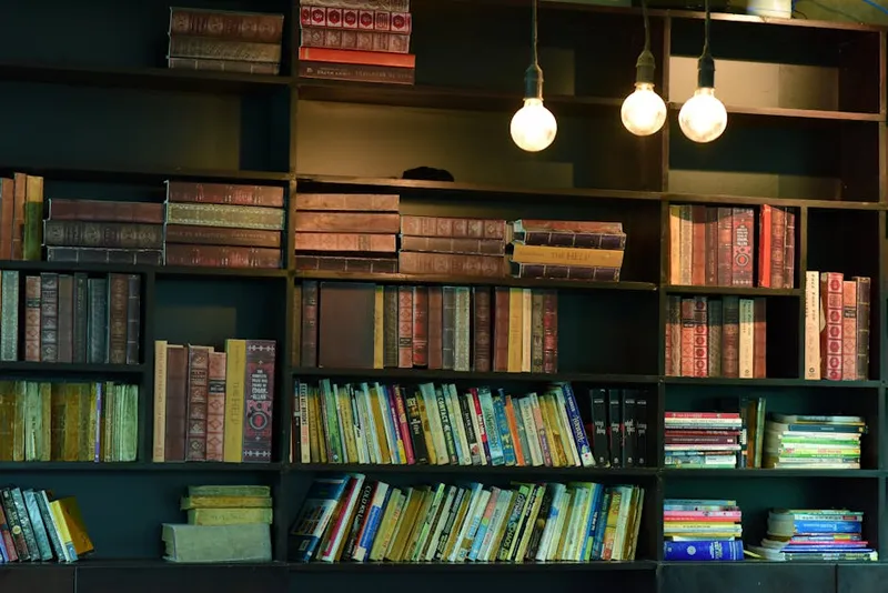 library bookshelf vintage