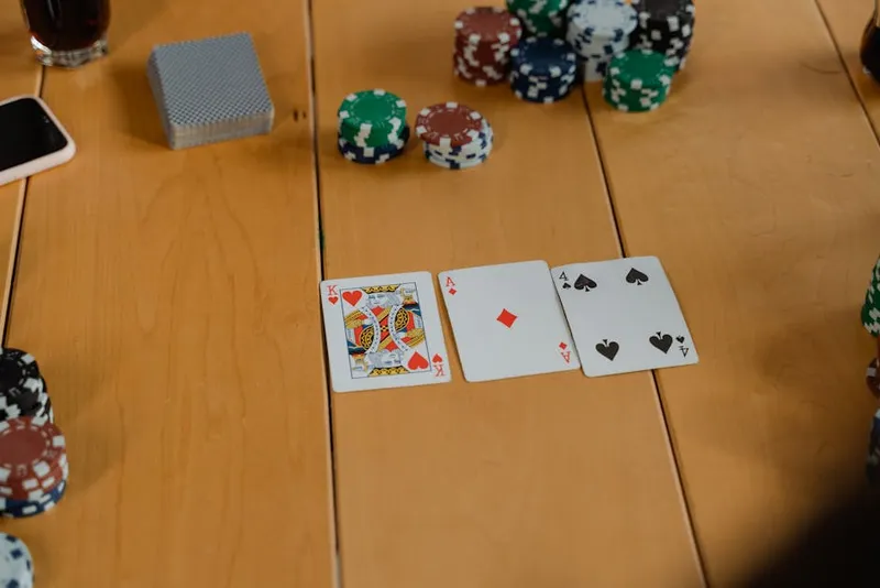 tall blackjack chip stack betting
