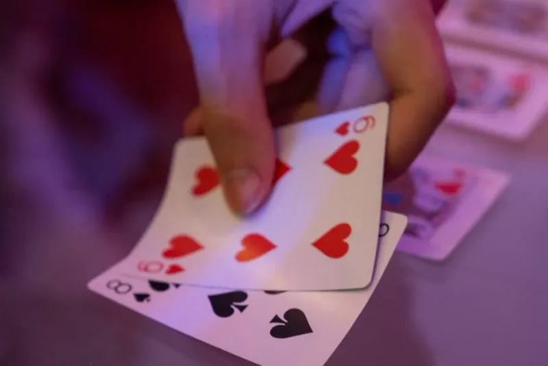 blackjack card hand close up