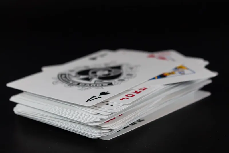 playing cards face down stack sorted