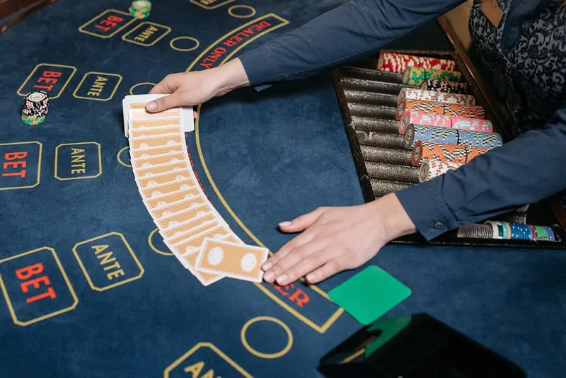cards stack discard rack casino