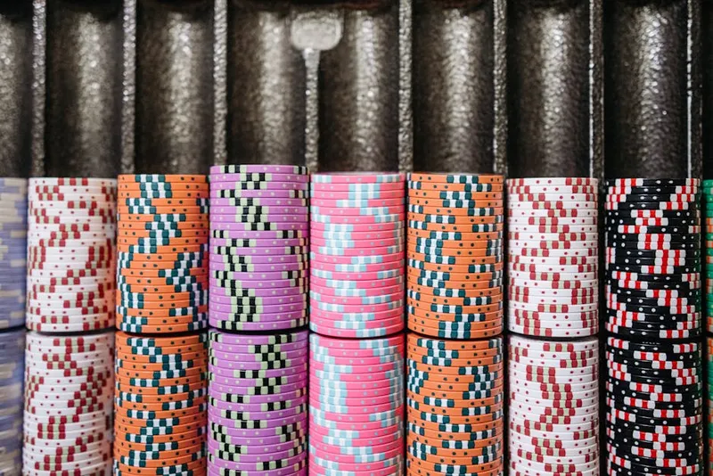 casino chip stack bet pile