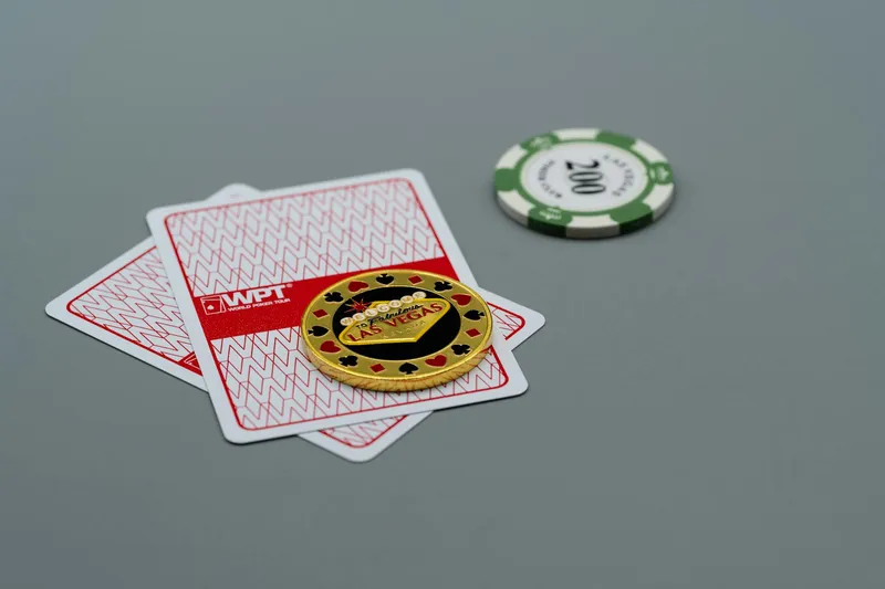 gold poker chip macro detail