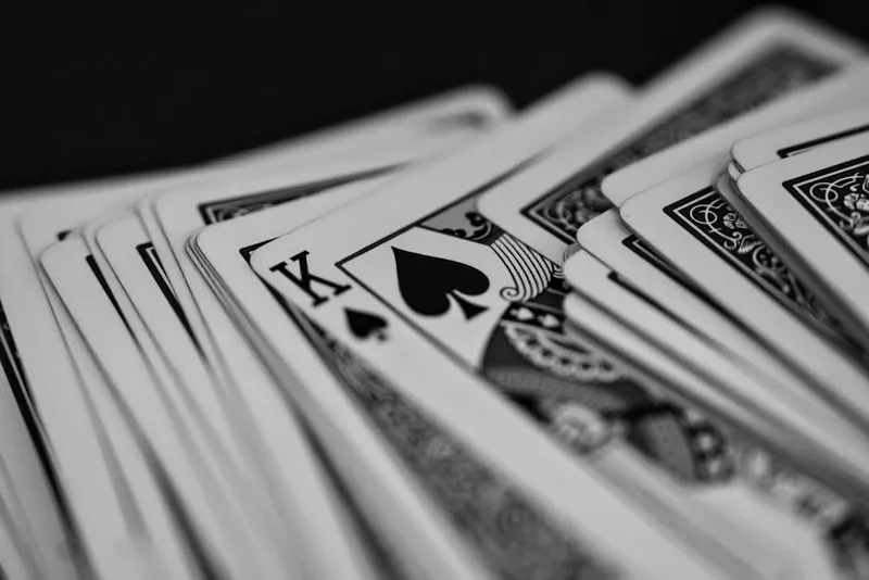 playing cards face up close fanned