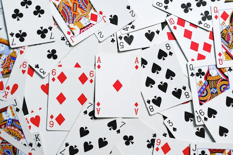 playing cards numbered values closeup