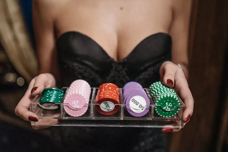 high stakes casino chips colorful tower