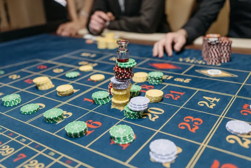 casino chips stack betting tower