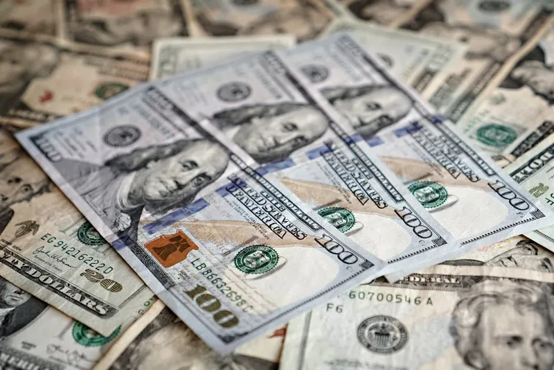us dollar bills stacked