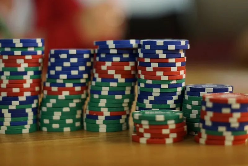 colorful poker chips column