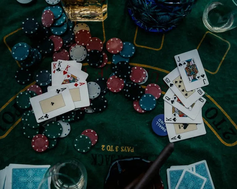 casino blackjack felt overhead view