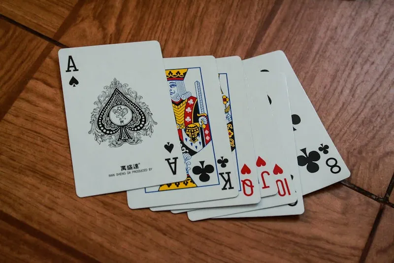 playing card numbers 2 through 10 row
