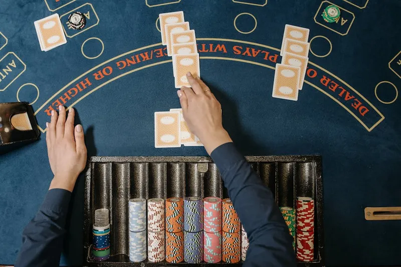 blackjack cards close up dealer