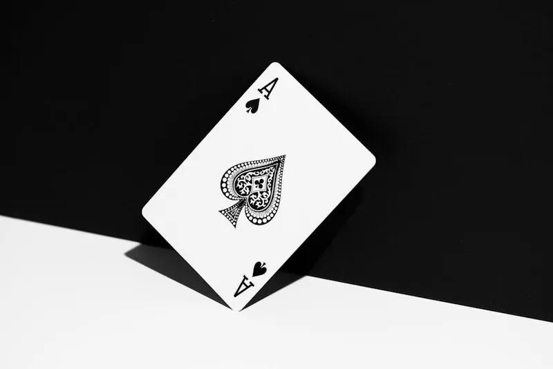 ace of spades single playing card isolated
