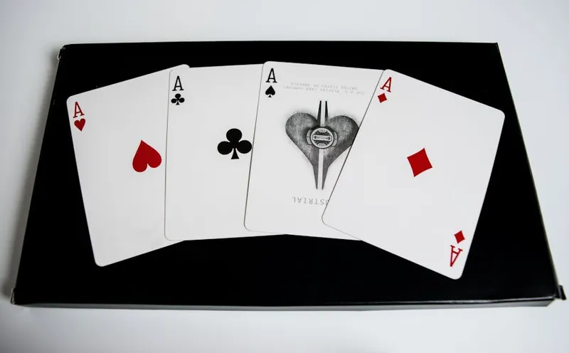 ace of spades single playing card red felt
